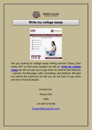 Write my college essay