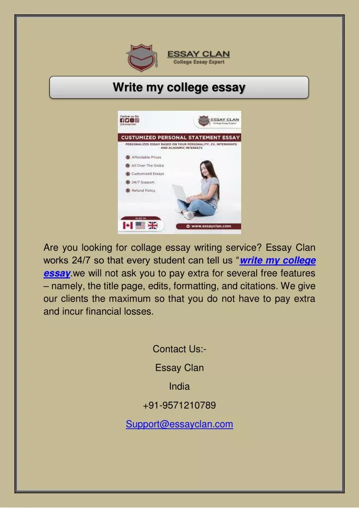 PPT Write My College Essay PowerPoint Presentation Free Download 