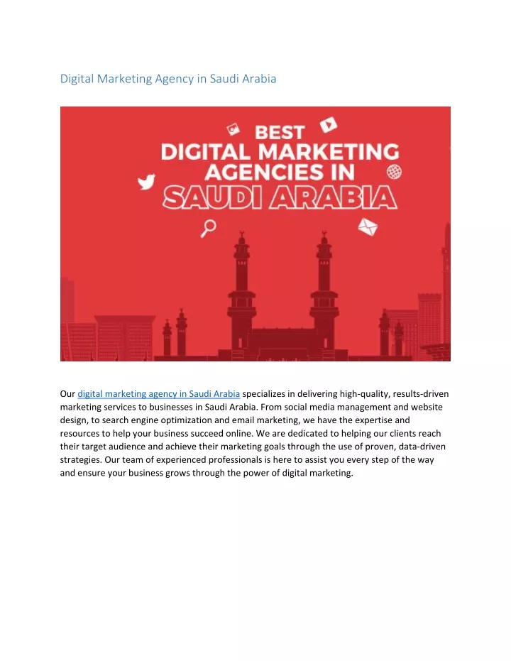 digital marketing agency in saudi arabia