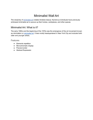 minimalist wall art