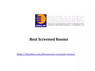 Best Screened Rooms