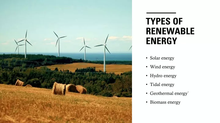 types of renewable energy