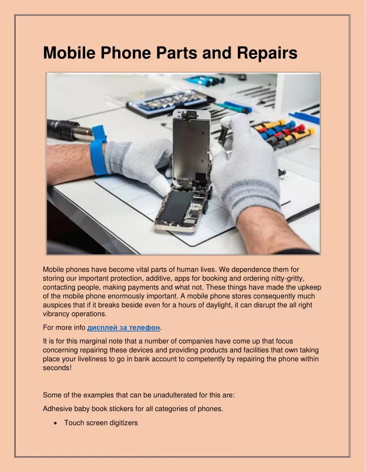 mobile phone parts and repairs