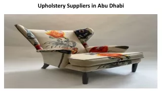 Upholstery Suppliers in Abu Dhabi