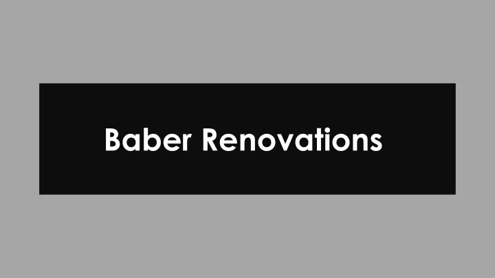 baber renovations