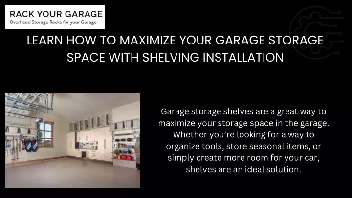 learn how to maximize your garage storage space