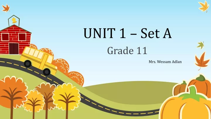 unit 1 set a