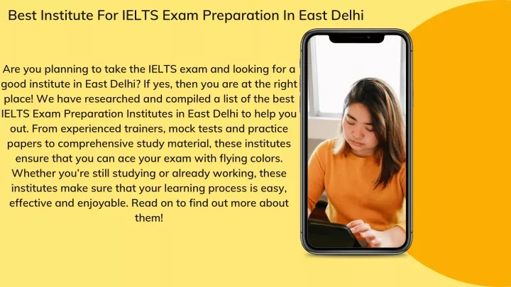 best institute for ielts exam preparation in east