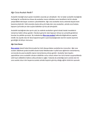 a r ceza avukat nedir