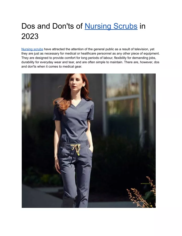 dos and don ts of nursing scrubs in 2023