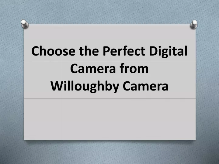 choose the perfect digital camera from willoughby camera