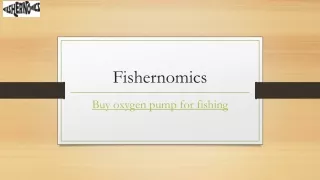 Buy Oxygen Pump for Fishing | Fishernomics.com
