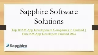 sapphire software solutions