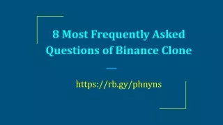 8 most frequently asked questions of binance clone