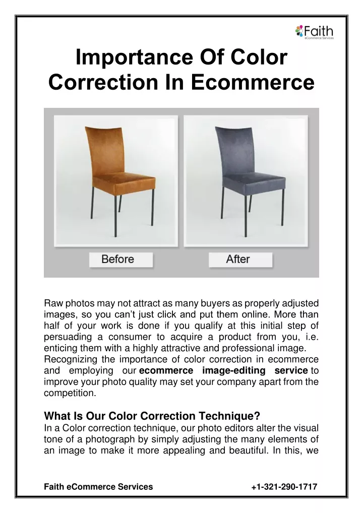 importance of color correction in ecommerce