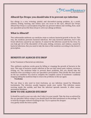 albucid eye drops you should take it to prevent