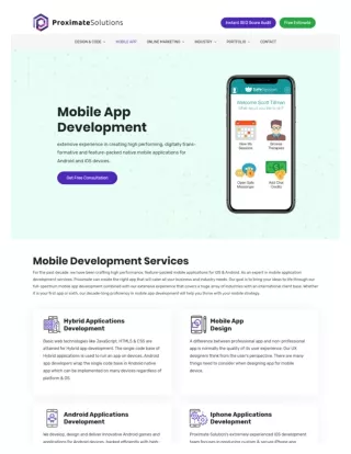 Mobile Application Designing Agency in USA | Proximate Solutions