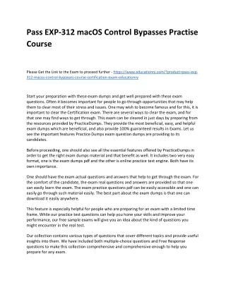 pass exp 312 macos control bypasses practise