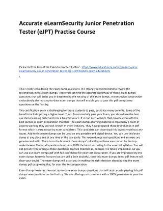 accurate elearnsecurity junior penetration tester