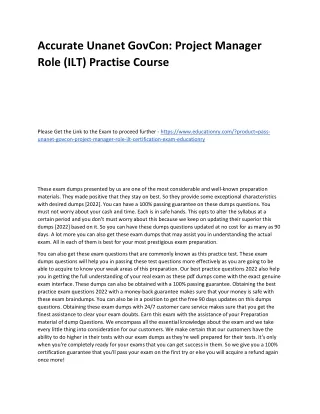 accurate unanet govcon project manager role