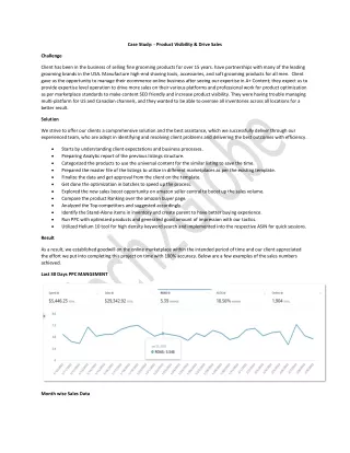 Case Study 1 - Sales Increase in different categories-converted