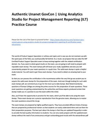 authentic unanet govcon using analytics studio