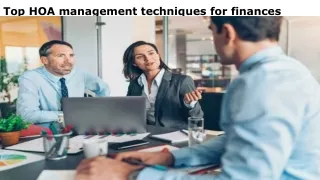 Top HOA management techniques for finances