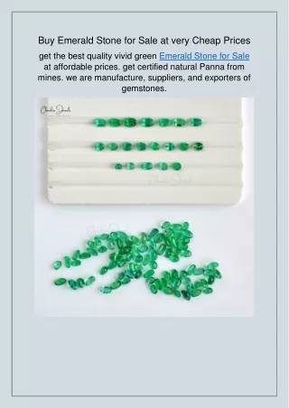 Buy Emerald Stone for Sale at very Cheap Prices