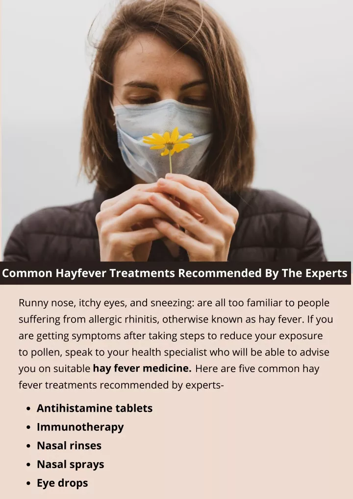 common hayfever treatments recommended