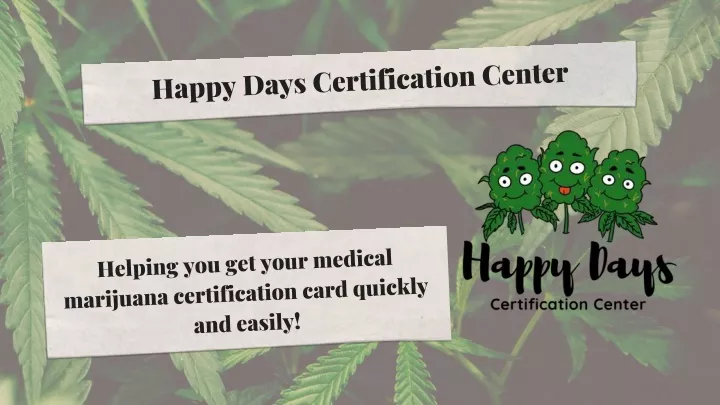 happy days certification center