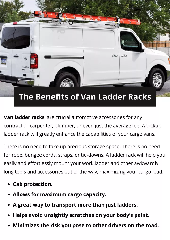 the benefits of van ladder racks