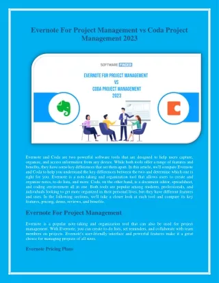 evernote for project management vs coda project