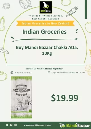 Buy Mandi Bazaar Chakki Atta, 10Kg - Mandi Bazaar