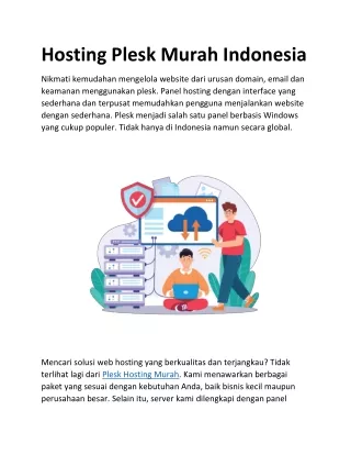 Hosting Plesk Murah Indonesia
