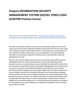 prepare information security management system