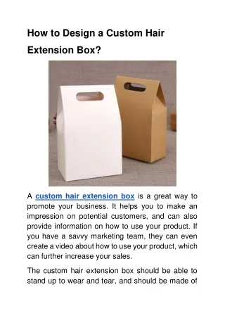 How to Design a Custom Hair Extension Box_