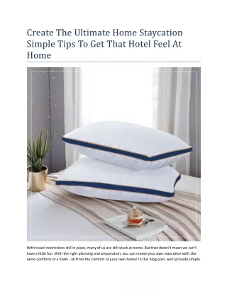 Create The Ultimate Home Staycation Simple Tips To Get That Hotel Feel At Home