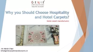 Why you Should Choose Hospitality and Hotel Carpets