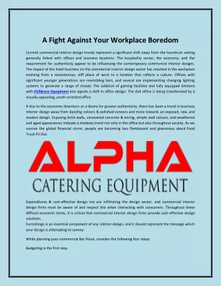 A Fight Against Your Workplace Boredom