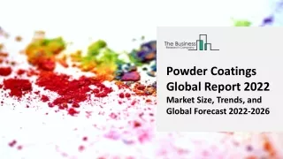 Powder Coatings Market 2022: Size, Share, Segments, And Forecast 2031