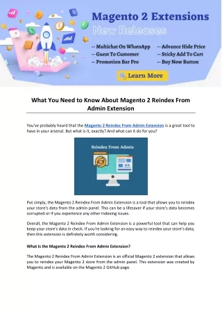 what you need to know about magento 2 reindex