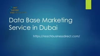 Data base marketing service in Dubai 2