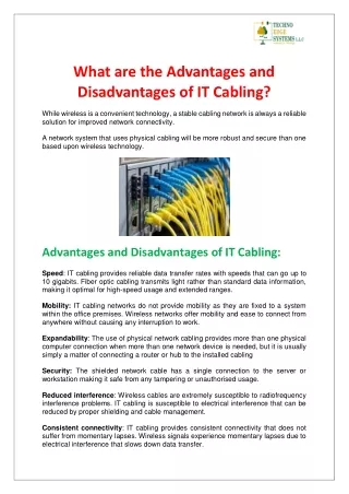 what are the advantages and disadvantages