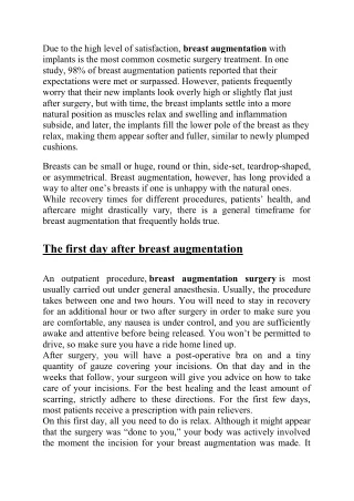 POST-IMPACTS OF BREAST AUGMENTATION EXPLAINED BY DR. SACHIN RAJPAL