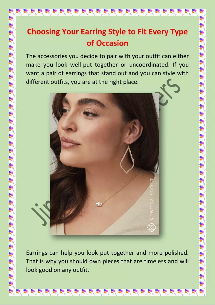 choosing your earring style to fit every type