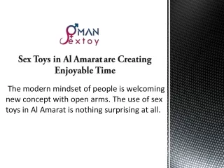 Sex Toys in Al Amarat are Creating Enjoyable Time