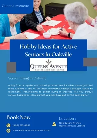 Hobby Ideas for Active Seniors In Oakville
