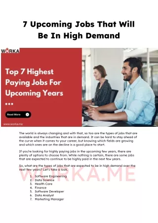 7 Upcoming Jobs That Will Be In High Demand