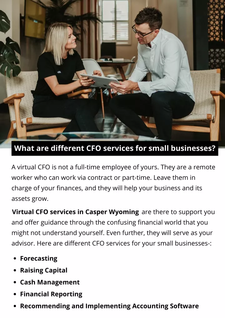 what are different cfo services for small