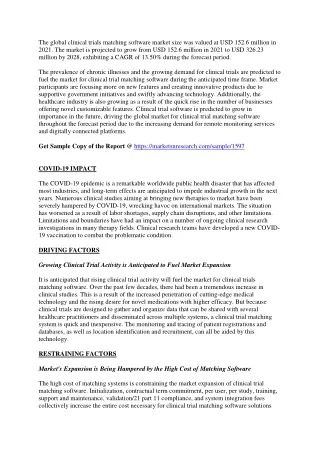 the global clinical trials matching software